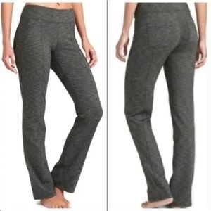 Athleta Heather Gray Marled Space-Dye Metro Classic Yoga Pants large p office